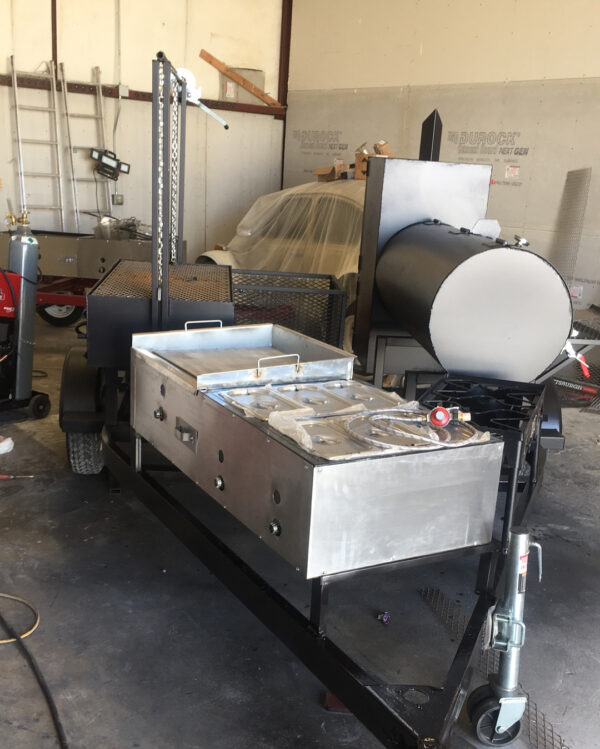 Iron Fortress 1250 – Offset + Vertical Cabinet Trailer Smoker - Image 4